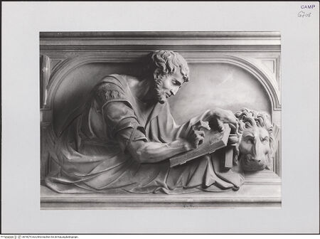 Vorderseite von Pedicini, Luciano [https://www.deutsche-digitale-bibliothek.de/content/lizenzen/rv-ez/] Altar - Der Evangelist Markus, bh518274_recto. Foto: Pedicini, Luciano.