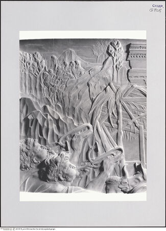 Vorderseite von Pedicini, Luciano [https://www.deutsche-digitale-bibliothek.de/content/lizenzen/rv-ez/] AltarDie Anbetung durch die Heiligen Drei Könige - Detail: Zug der Könige im Hintergrund, bh518318_recto. Foto: Pedicini, Luciano.