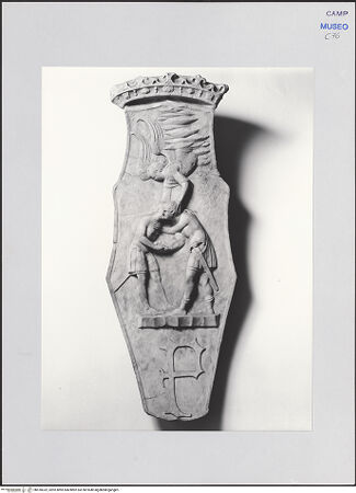 Vorderseite von Pedicini, Luciano [https://www.deutsche-digitale-bibliothek.de/content/lizenzen/rv-ez/] Schild, das den Frieden zwischen Alfonso von Aragon und René von Anjou zeigt - Gesamtansicht, bh518332_recto. Foto: Pedicini, Luciano.