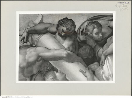 Vorderseite von Musei Vaticani [https://www.deutsche-digitale-bibliothek.de/content/lizenzen/rv-ez/] Das Jüngste Gericht - Engel mit Säule, bh518706_recto. Foto.