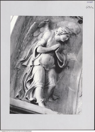 Vorderseite von Pedicini, Luciano [https://www.deutsche-digitale-bibliothek.de/content/lizenzen/rv-ez/] Tabernakelrahmen der Ikone von Santa Maria la BrunaEngel und Heiliggeisttaube - Engel in Anbetung (links), bh518733_recto. Foto: Pedicini, Luciano.