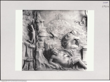 Vorderseite von Pedicini, Luciano [https://www.deutsche-digitale-bibliothek.de/content/lizenzen/rv-ez/] Tabernakelrahmen der Ikone von Santa Maria la BrunaAuferstehung Christi und Sybillen - Auferstehung Christi, Detail, rechte Seite, bh518737_recto. Foto: Pedicini, Luciano.