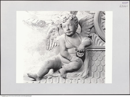 Vorderseite von Pedicini, Luciano [https://www.deutsche-digitale-bibliothek.de/content/lizenzen/rv-ez/] Grabmal des Giovan Battista Cicara (gest. 1504)Engel links - Frontalansicht, bh518749_recto. Foto: Pedicini, Luciano.