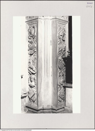 Vorderseite von Pedicini, Luciano [https://rightsstatements.org/page/CNE/1.0/] Cappella di Santa Rosa da Lima - Innendekoration: südwestlicher Kuppelpfeiler, bh518895_recto. Foto: Pedicini, Luciano.