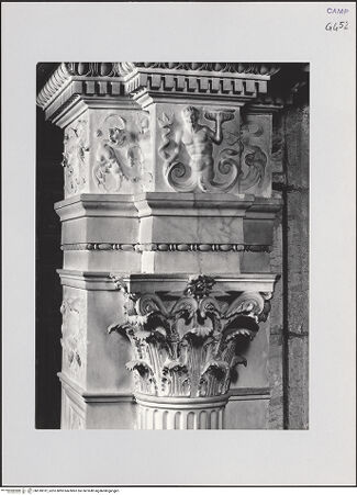 Vorderseite von Pedicini, Luciano [https://rightsstatements.org/page/CNE/1.0/] Cappella di Santa Rosa da Lima - Innendekoration: südwestlicher Kuppelpfeiler, Detail, bh518912_recto. Foto: Pedicini, Luciano.