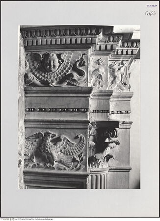 Vorderseite von Pedicini, Luciano [https://rightsstatements.org/page/CNE/1.0/] Cappella di Santa Rosa da Lima - Innendekoration: Kuppelpfeiler, Detail, bh518913_recto. Foto: Pedicini, Luciano.