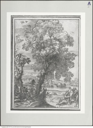 Vorderseite von J. Paul Getty Museum [https://www.deutsche-digitale-bibliothek.de/content/lizenzen/rv-ez/] Landschaft mit der Heiligen Familie - , bh519162_recto. Foto.