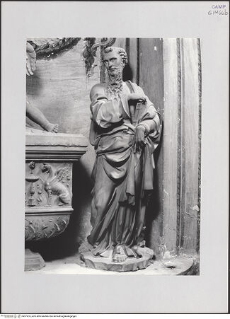 Vorderseite von Pedicini, Luciano [https://www.deutsche-digitale-bibliothek.de/content/lizenzen/rv-ez/] Grabmal des Giovan Battista Cicara (gest. 1504)Johannes der Evangelist - Frontalansicht, bh519235_recto. Foto: Pedicini, Luciano.