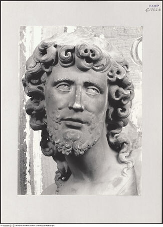 Vorderseite von Pedicini, Luciano [https://www.deutsche-digitale-bibliothek.de/content/lizenzen/rv-ez/] Grabmal des Giovan Battista Cicara (gest. 1504)Johannes der Täufer - Detail: Gesicht, bh519238_recto. Foto: Pedicini, Luciano.