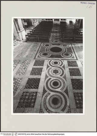 Vorderseite von ICCD [https://www.deutsche-digitale-bibliothek.de/content/lizenzen/rv-ez/] Cosmatenboden - Detail, bh519974_recto. Foto.