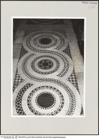 Vorderseite von ICCD [https://www.deutsche-digitale-bibliothek.de/content/lizenzen/rv-ez/] Cosmatenboden - Detail, bh519975_recto. Foto.