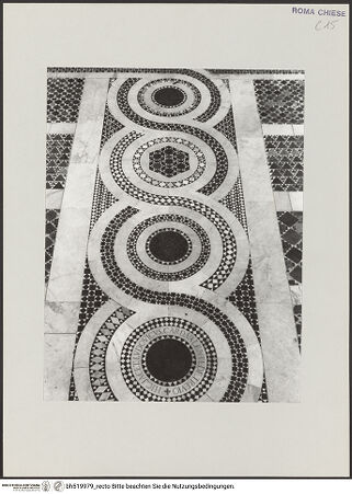 Vorderseite von ICCD [https://www.deutsche-digitale-bibliothek.de/content/lizenzen/rv-ez/] Cosmatenboden - Detail, bh519979_recto. Foto.