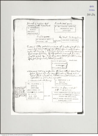 Vorderseite von Biblioteca Apostolica Vaticana [https://www.deutsche-digitale-bibliothek.de/content/lizenzen/rv-ez/] Codex Peiresc (Menestrier) nach dem Aantekenboekje des Philips van WingheAntike Grabinschriften - , bh520040_recto. Foto.