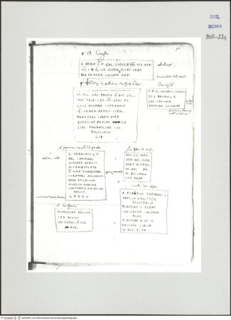 Vorderseite von Biblioteca Apostolica Vaticana [https://www.deutsche-digitale-bibliothek.de/content/lizenzen/rv-ez/] Codex Peiresc (Menestrier) nach dem Aantekenboekje des Philips van WingheAntike Grabinschriften - , bh520043_recto. Foto.