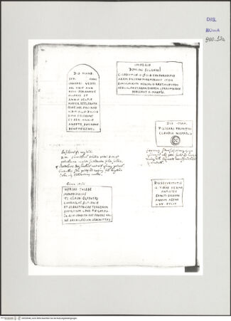 Vorderseite von Biblioteca Apostolica Vaticana [https://www.deutsche-digitale-bibliothek.de/content/lizenzen/rv-ez/] Codex Peiresc (Menestrier) nach dem Aantekenboekje des Philips van WingheAntike Grabinschriften - , bh520048_recto. Foto.