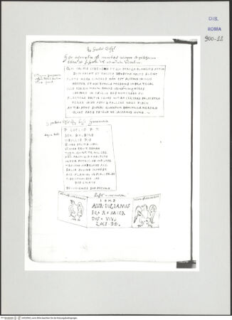 Vorderseite von Biblioteca Apostolica Vaticana [https://www.deutsche-digitale-bibliothek.de/content/lizenzen/rv-ez/] Codex Peiresc (Menestrier) nach dem Aantekenboekje des Philips van WingheAntike Inschriften - , bh520062_recto. Foto.