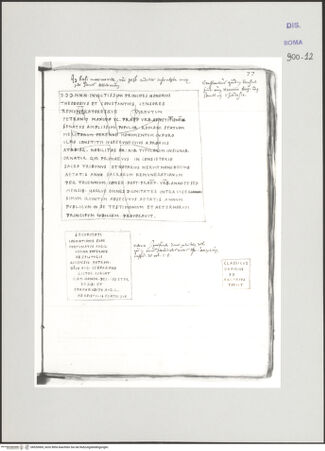 Vorderseite von Biblioteca Apostolica Vaticana [https://www.deutsche-digitale-bibliothek.de/content/lizenzen/rv-ez/] Codex Peiresc (Menestrier) nach dem Aantekenboekje des Philips van WingheAntike Inschriften - , bh520069_recto. Foto.