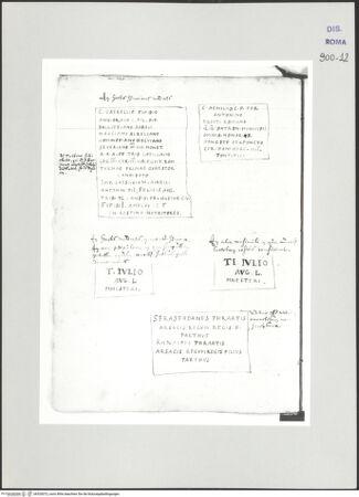 Vorderseite von Biblioteca Apostolica Vaticana [https://www.deutsche-digitale-bibliothek.de/content/lizenzen/rv-ez/] Codex Peiresc (Menestrier) nach dem Aantekenboekje des Philips van WingheAntike Inschriften - , bh520072_recto. Foto.