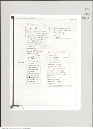 Vorderseite von Biblioteca Apostolica Vaticana [https://www.deutsche-digitale-bibliothek.de/content/lizenzen/rv-ez/] Codex Peiresc (Menestrier) nach dem Aantekenboekje des Philips van WingheAntike Inschriften - , bh520081_recto. Foto.