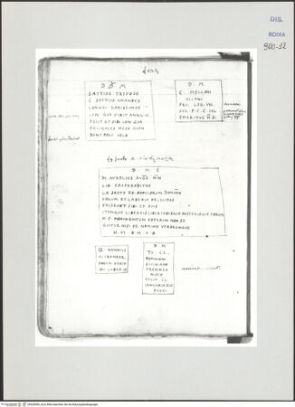 Vorderseite von Biblioteca Apostolica Vaticana [https://www.deutsche-digitale-bibliothek.de/content/lizenzen/rv-ez/] Codex Peiresc (Menestrier) nach dem Aantekenboekje des Philips van WingheAntike Inschriften - , bh520084_recto. Foto.