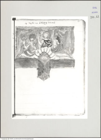 Vorderseite von Biblioteca Apostolica Vaticana [https://www.deutsche-digitale-bibliothek.de/content/lizenzen/rv-ez/] Codex Peiresc (Menestrier) nach dem Aantekenboekje des Philips van WingheDrei Heilige - , bh520091_recto. Foto.