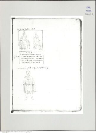 Vorderseite von Biblioteca Apostolica Vaticana [https://www.deutsche-digitale-bibliothek.de/content/lizenzen/rv-ez/] Codex Peiresc (Menestrier) nach dem Aantekenboekje des Philips van WingheAntike Grabstele - , bh520107_recto. Foto.
