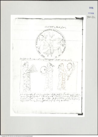 Vorderseite von Biblioteca Apostolica Vaticana [https://www.deutsche-digitale-bibliothek.de/content/lizenzen/rv-ez/] Codex Peiresc (Menestrier) nach dem Aantekenboekje des Philips van WingheMünze des Marc Aurel, Tänzerinnen - , bh520108_recto. Foto.