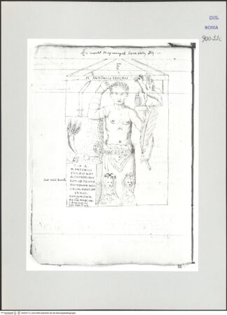 Vorderseite von Biblioteca Apostolica Vaticana [https://www.deutsche-digitale-bibliothek.de/content/lizenzen/rv-ez/] Codex Peiresc (Menestrier) nach dem Aantekenboekje des Philips van WingheGrabstele des Marcus Antonius Exochus - , bh520112_recto. Foto.