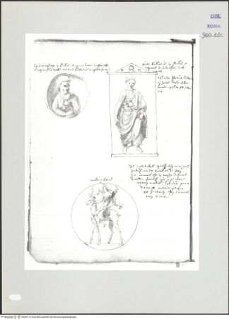 Vorderseite von Biblioteca Apostolica Vaticana [https://www.deutsche-digitale-bibliothek.de/content/lizenzen/rv-ez/] Codex Peiresc (Menestrier) nach dem Aantekenboekje des Philips van WingheAntike Grabstelen - , bh520114_recto. Foto.