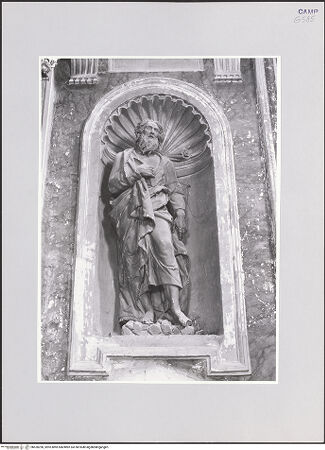 Vorderseite von ICCD [https://www.deutsche-digitale-bibliothek.de/content/lizenzen/rv-ez/] ApostelfigurenApostel Andreas - Gesamtansicht, bh520290_recto. Foto.