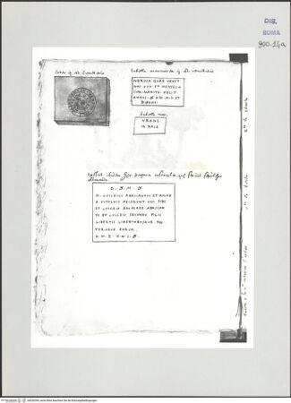 Vorderseite von Biblioteca Apostolica Vaticana [https://www.deutsche-digitale-bibliothek.de/content/lizenzen/rv-ez/] Codex Peiresc (Menestrier) nach dem Aantekenboekje des Philips van WingheAntike Grabinschriften - , bh520394_recto. Foto.