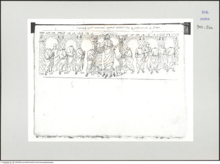 Vorderseite von Biblioteca Apostolica Vaticana [https://www.deutsche-digitale-bibliothek.de/content/lizenzen/rv-ez/] Codex Peiresc (Menestrier) nach dem Aantekenboekje des Philips van WingheChristus und die zwölf Apostel - , bh520402_recto. Foto.