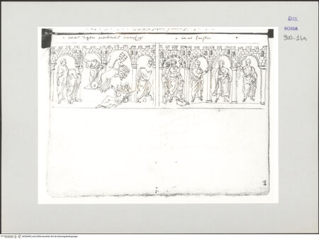 Vorderseite von Biblioteca Apostolica Vaticana [https://www.deutsche-digitale-bibliothek.de/content/lizenzen/rv-ez/] Codex Peiresc (Menestrier) nach dem Aantekenboekje des Philips van WingheElias aus dem Feuerwagen, Moses empfängt die Gesetzestafeln, Die Opferung Isaacs, Heilige - , bh520403_recto. Foto.