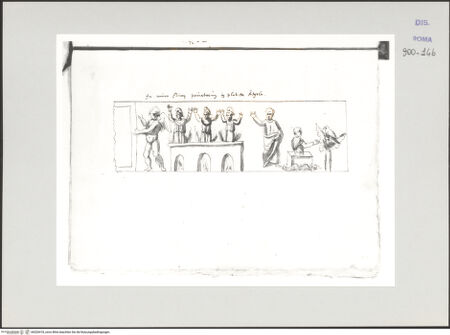 Vorderseite von Biblioteca Apostolica Vaticana [https://www.deutsche-digitale-bibliothek.de/content/lizenzen/rv-ez/] Codex Peiresc (Menestrier) nach dem Aantekenboekje des Philips van WingheRelieffragment mit Märtyrerszene - , bh520418_recto. Foto.