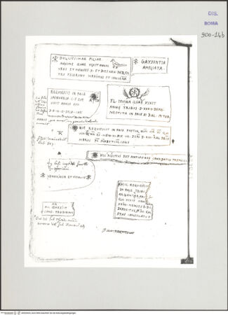 Vorderseite von Biblioteca Apostolica Vaticana [https://www.deutsche-digitale-bibliothek.de/content/lizenzen/rv-ez/] Codex Peiresc (Menestrier) nach dem Aantekenboekje des Philips van WingheGrabinschriften - , bh520424_recto. Foto.