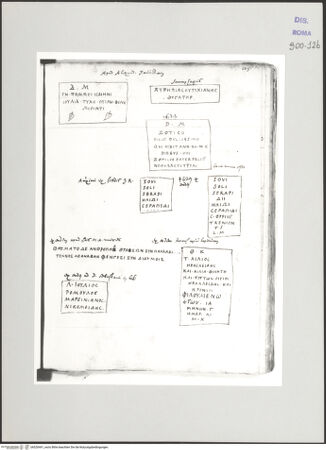 Vorderseite von Biblioteca Apostolica Vaticana [https://www.deutsche-digitale-bibliothek.de/content/lizenzen/rv-ez/] Codex Peiresc (Menestrier) nach dem Aantekenboekje des Philips van WingheAntike Grabinschriften - , bh520441_recto. Foto.