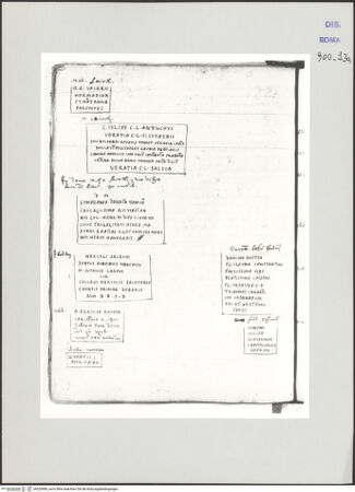 Vorderseite von Biblioteca Apostolica Vaticana [https://www.deutsche-digitale-bibliothek.de/content/lizenzen/rv-ez/] Codex Peiresc (Menestrier) nach dem Aantekenboekje des Philips van WingheAntike Inschriften und Grabplatten - , bh520486_recto. Foto.