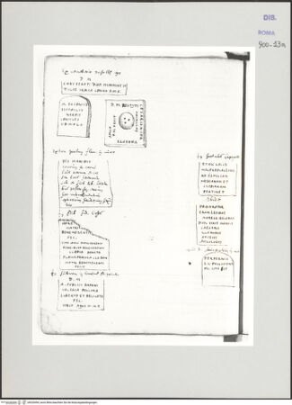 Vorderseite von Biblioteca Apostolica Vaticana [https://www.deutsche-digitale-bibliothek.de/content/lizenzen/rv-ez/] Codex Peiresc (Menestrier) nach dem Aantekenboekje des Philips van WingheAntike Inschriften und Grabplatten - , bh520494_recto. Foto.