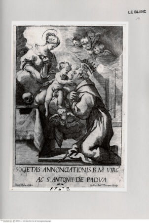 Vorderseite von Landesbildstelle Rheinland [http://creativecommons.org/publicdomain/mark/1.0/] Dem heiligen Antonius erscheint die Madonna mit dem Jesuskind - , bh520747. Foto.