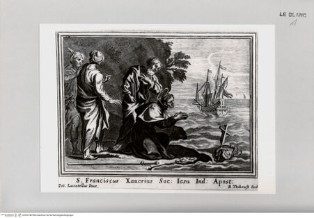 Vorderseite von Landesbildstelle Rheinland [http://creativecommons.org/publicdomain/mark/1.0/] Ein Krebs bringt dem heiligen Franz Xaver sein Kruzifix zurück - , bh520748. Foto.