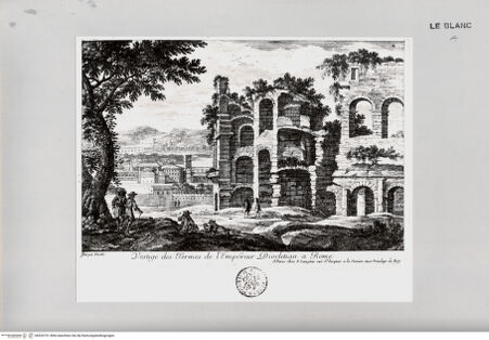 Vorderseite von Landesbildstelle Rheinland [http://creativecommons.org/publicdomain/mark/1.0/] Vestige des Termes de l'Empereur Diocletian a Rome - , bh520751. Foto.