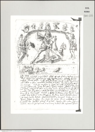 Vorderseite von Biblioteca Apostolica Vaticana [https://www.deutsche-digitale-bibliothek.de/content/lizenzen/rv-ez/] Codex Peiresc (Menestrier) nach dem Aantekenboekje des Philips van WingheMithras, der den Stier tötet; Cautes und Cautopates, sowie der Sonnengott (Sol) und die Göttin der Nacht (luna) - , bh520876_recto. Foto.