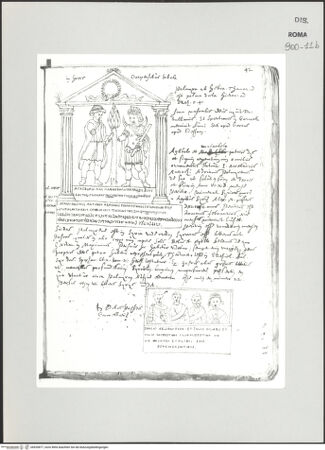 Vorderseite von Biblioteca Apostolica Vaticana [https://www.deutsche-digitale-bibliothek.de/content/lizenzen/rv-ez/] Codex Peiresc (Menestrier) nach dem Aantekenboekje des Philips van WingheAntike Grabmäler - , bh520877_recto. Foto.