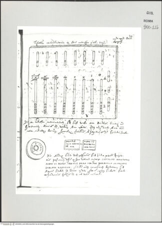 Vorderseite von Biblioteca Apostolica Vaticana [https://www.deutsche-digitale-bibliothek.de/content/lizenzen/rv-ez/] Codex Peiresc (Menestrier) nach dem Aantekenboekje des Philips van WingheAbakus, Siegel und Inschrift - , bh520893_recto. Foto.