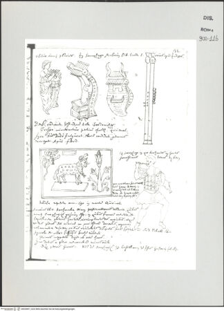 Vorderseite von Biblioteca Apostolica Vaticana [https://www.deutsche-digitale-bibliothek.de/content/lizenzen/rv-ez/] Codex Peiresc (Menestrier) nach dem Aantekenboekje des Philips van WingheAntike Blasinstrumente und Widderrelief - , bh520897_recto. Foto.