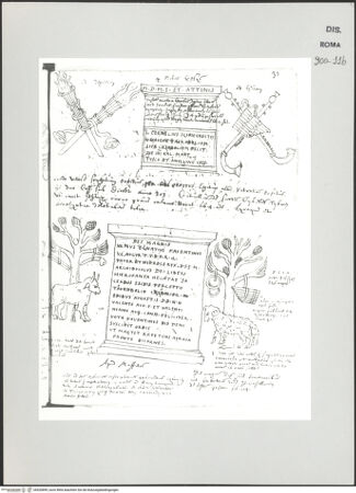 Vorderseite von Biblioteca Apostolica Vaticana [https://www.deutsche-digitale-bibliothek.de/content/lizenzen/rv-ez/] Codex Peiresc (Menestrier) nach dem Aantekenboekje des Philips van WingheAntike Grabplatten - , bh520899_recto. Foto.