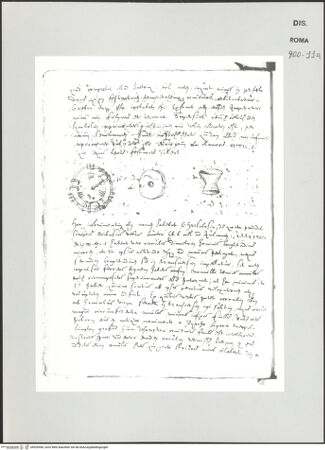 Vorderseite von Biblioteca Apostolica Vaticana [https://www.deutsche-digitale-bibliothek.de/content/lizenzen/rv-ez/] Codex Peiresc (Menestrier) nach dem Aantekenboekje des Philips van WingheFolterinstrument und Mühlstein - , bh520906_recto. Foto.