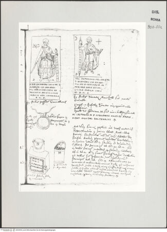 Vorderseite von Biblioteca Apostolica Vaticana [https://www.deutsche-digitale-bibliothek.de/content/lizenzen/rv-ez/] Codex Peiresc (Menestrier) nach dem Aantekenboekje des Philips van WingheAntike Grabplatten und Urnen - , bh520929_recto. Foto.
