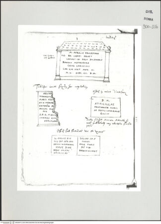 Vorderseite von Biblioteca Apostolica Vaticana [https://www.deutsche-digitale-bibliothek.de/content/lizenzen/rv-ez/] Codex Peiresc (Menestrier) nach dem Aantekenboekje des Philips van WingheAntike Inschrift - , bh520973_recto. Foto.