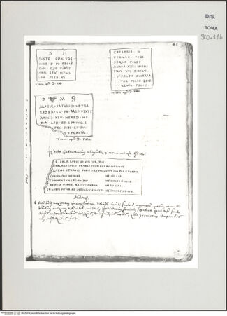 Vorderseite von Biblioteca Apostolica Vaticana [https://www.deutsche-digitale-bibliothek.de/content/lizenzen/rv-ez/] Codex Peiresc (Menestrier) nach dem Aantekenboekje des Philips van WingheAntike Inschriften - , bh520974_recto. Foto.